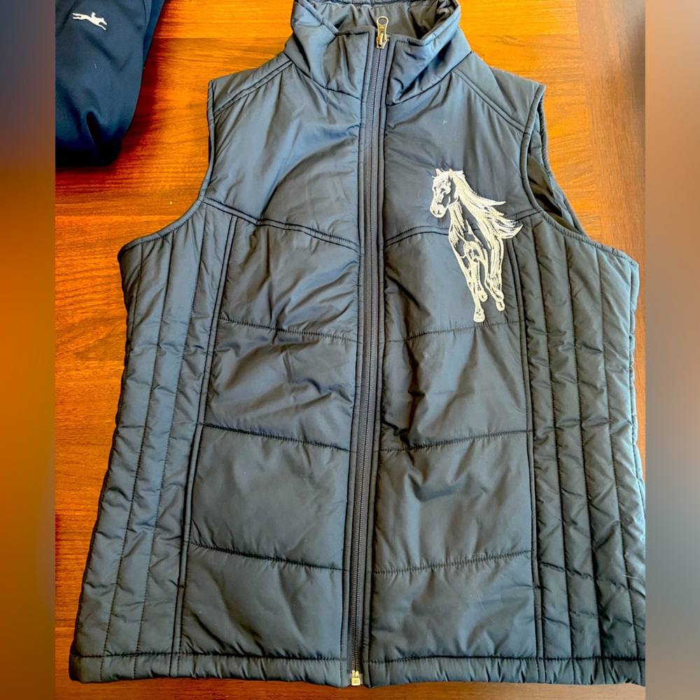 Navy Blue Horse Vest